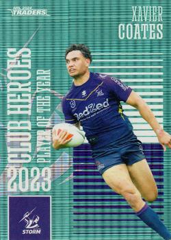 2024 NRL Traders Titanium - Club Heroes Teal #CHT12 Xavier Coates Front